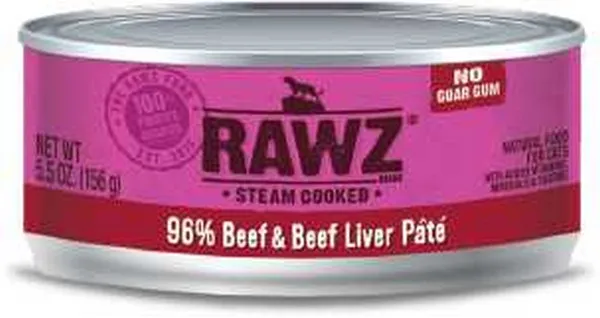 24/5.5 oz. Rawz 96% Beef & Liver Cat Can - Health/First Aid